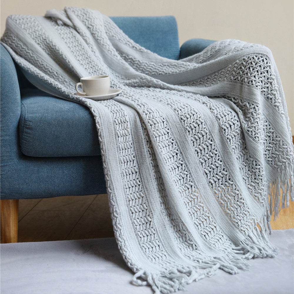 Warm Minimalist Sofa Blanket — Chic Comfort for Home