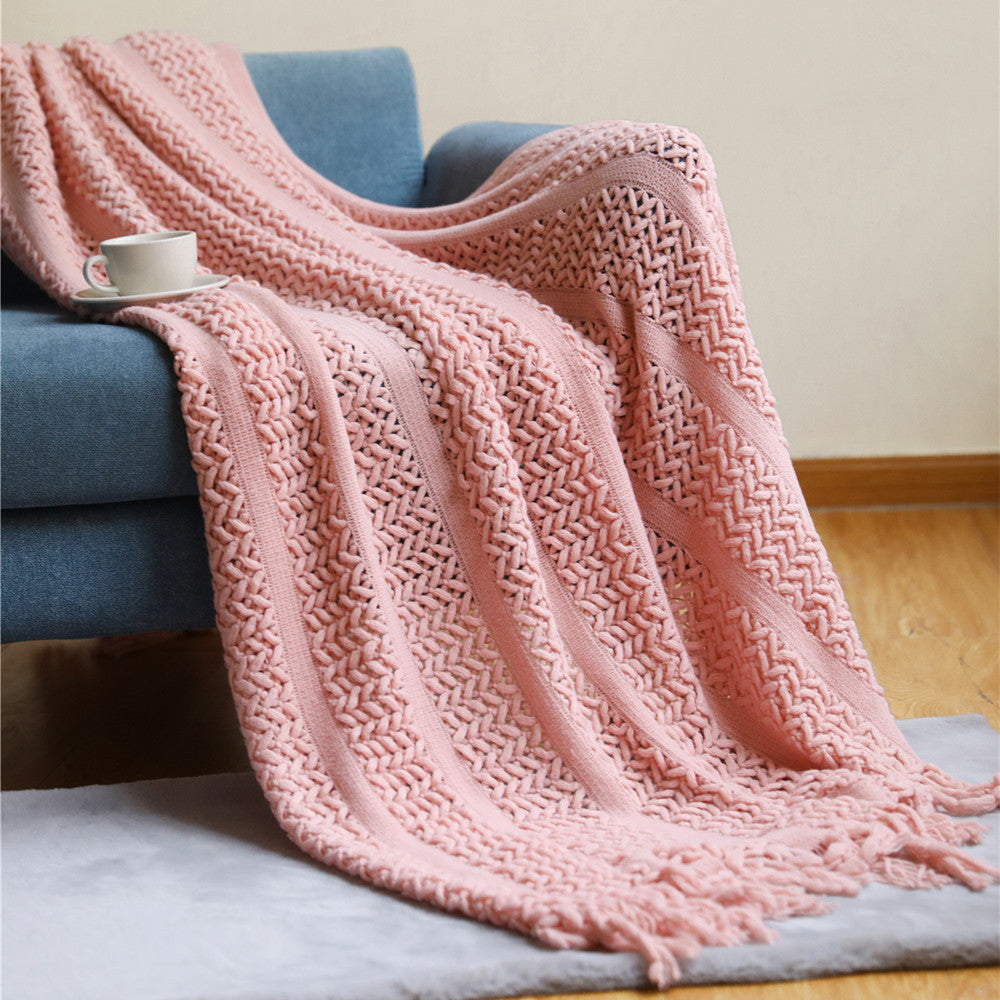 Warm Minimalist Sofa Blanket — Chic Comfort for Home