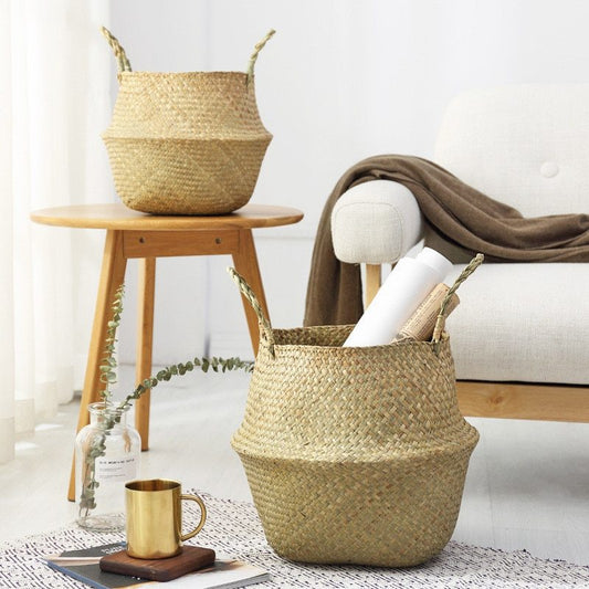 Natural Fiber Storage Basket — Organize with Warmth