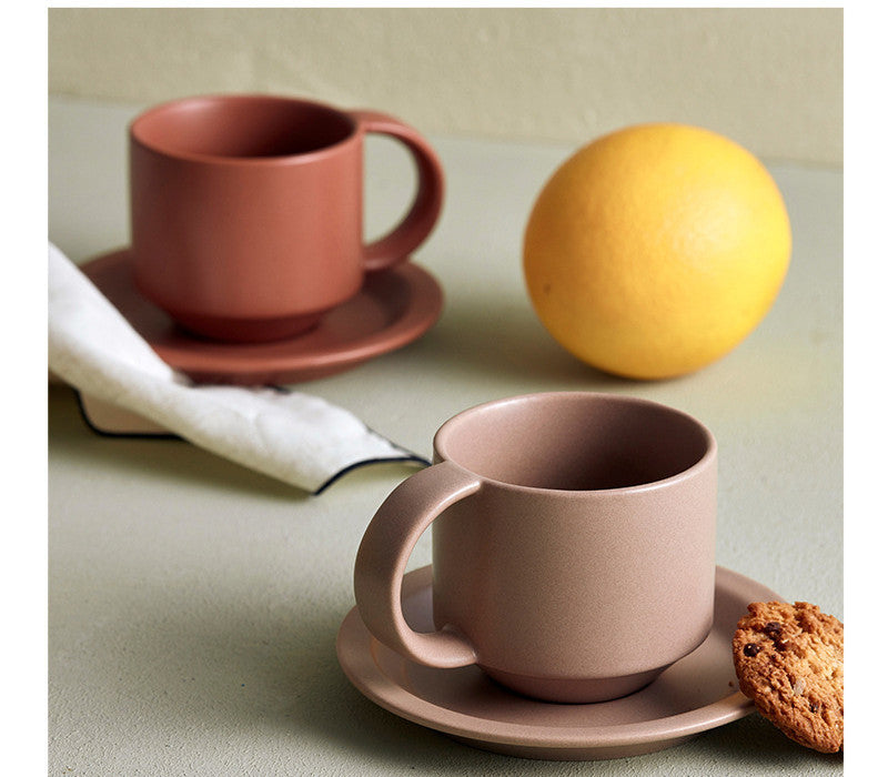Velvet Ceramic Cup — Stylish Comfort for Coffee Moments