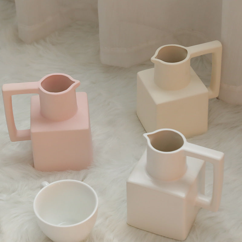 Square Morandi Vase — Simple Style, Lasting Elegance