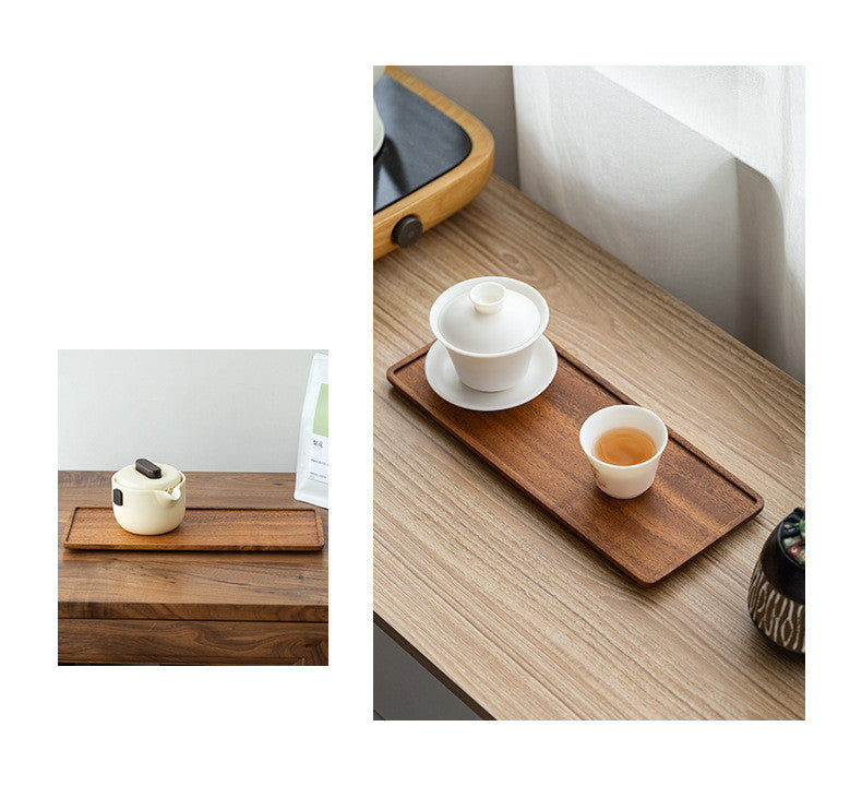 Walnut Japanese Tea Tray — Cozy Serving in Style