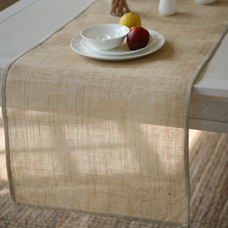 Rustic Linen Table Runner — Handmade Warmth for Dining