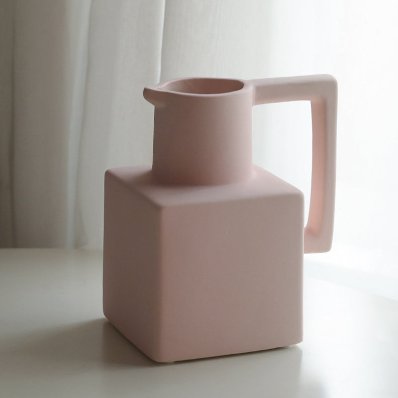 Square Morandi Vase — Simple Style, Lasting Elegance