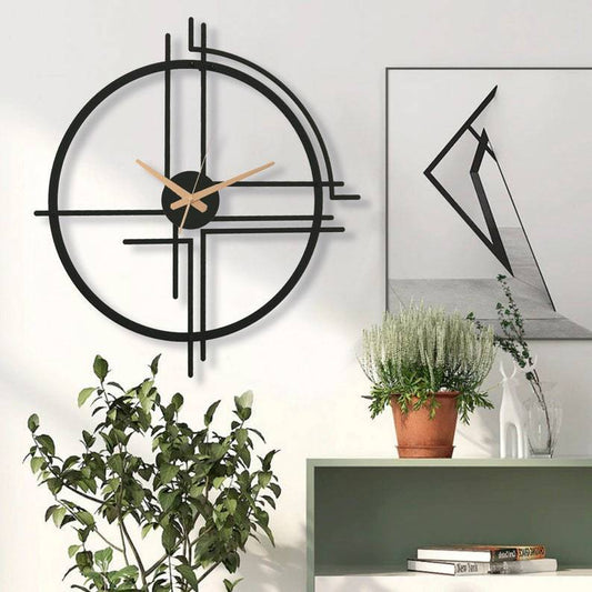 Large Geometric Clock — Elegant Timepiece for Modern Living
