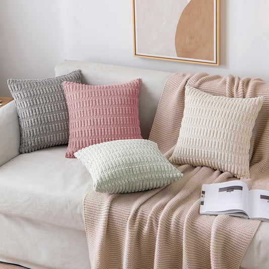 Cozy Corduroy Striped Pillow Covers for Warm Living