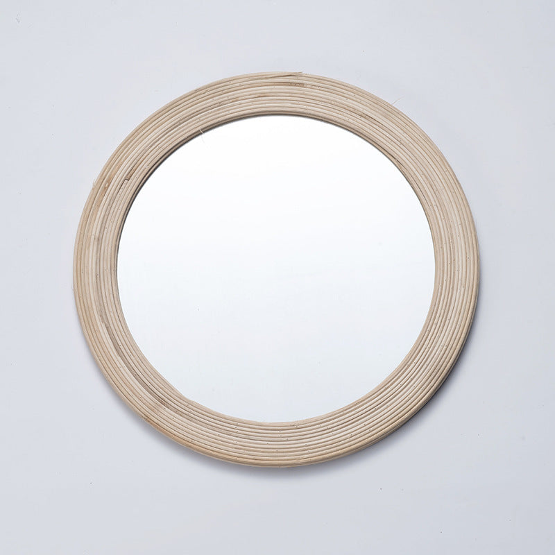 Modern Round Mirror — Warm Minimalist Touch for Home