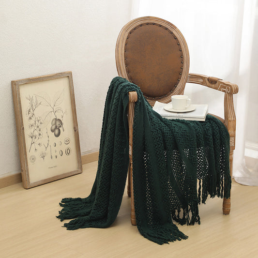 Warm Minimalist Sofa Blanket — Chic Comfort for Home