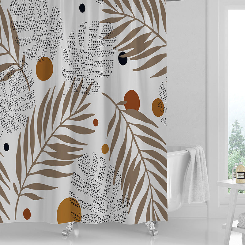 Waterproof Printed Shower Curtain — Fresh Style for Bathrooms