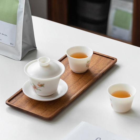 Walnut Japanese Tea Tray — Cozy Serving in Style