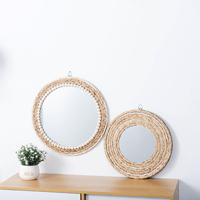 Modern Round Mirror — Warm Minimalist Touch for Home