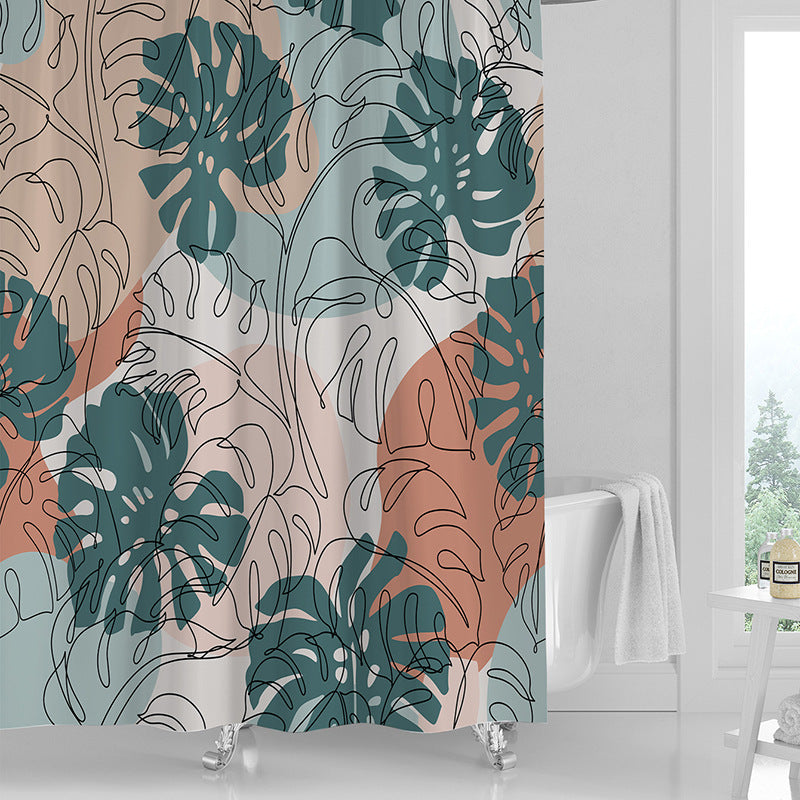 Waterproof Printed Shower Curtain — Fresh Style for Bathrooms