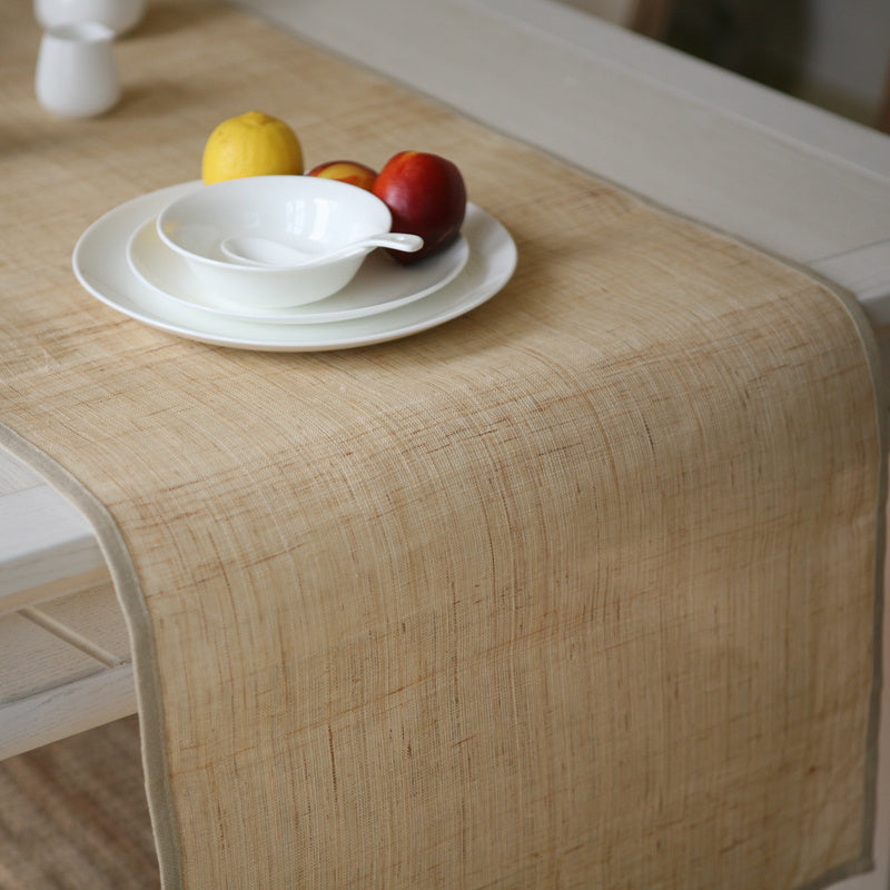 Rustic Linen Table Runner — Handmade Warmth for Dining