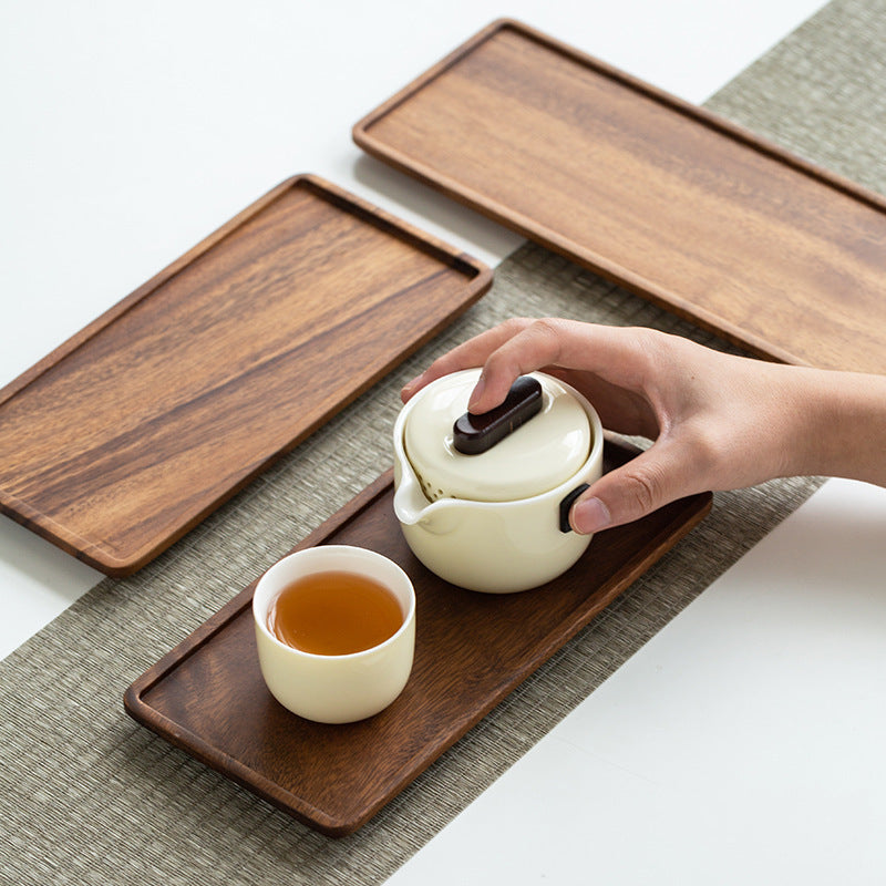 Walnut Japanese Tea Tray — Cozy Serving in Style
